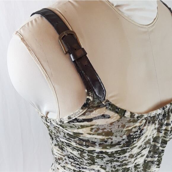POETRY Camouflage Knit Tank Size S Adjustable Straps Mesh Outdoors Gorpcore - Picture 6 of 8